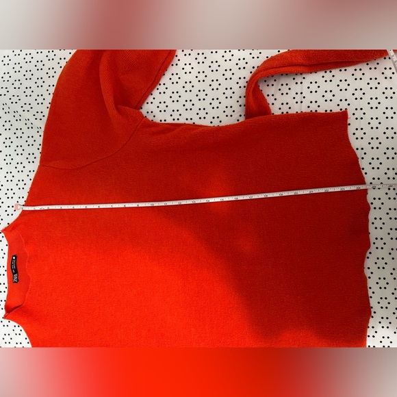 Zara Soft Red Front Tie Knit Sweater (Size M) - Picture 11 of 11